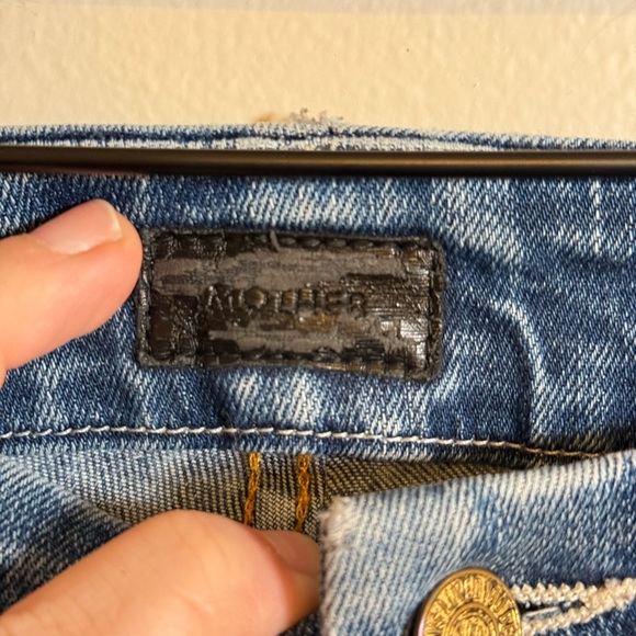 MOTHER • The Looker High Waist Ankle Fray Jeans Not Rough Enough Wash Sz 25 - Picture 6 of 11